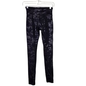 Spanx Classic Camo Leggings  Womens Black, Grey Sz S